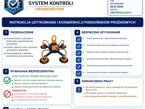 Podnośniki próżniowe