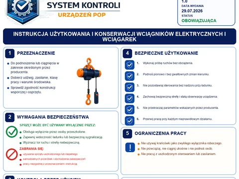 Wciągniki elektryczne i wciągarki
