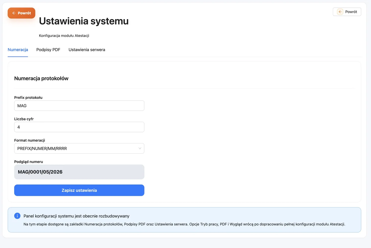 Numeracja protokołów